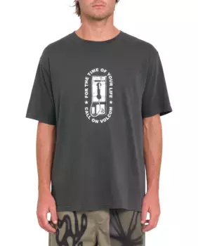 Мужская футболка с короткими рукавами и круглым вырезом Volcom, темно-серый