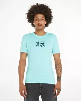 Мужская футболка с короткими рукавами и круглым вырезом Calvin Klein Jeans, синий