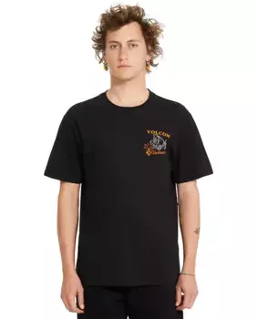 Мужская футболка с короткими рукавами и круглым вырезом Volcom, чёрный