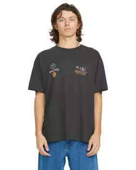 Мужская футболка с короткими рукавами и круглым вырезом Volcom, темно-серый