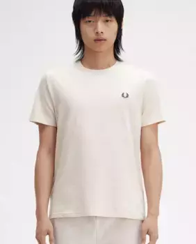 Мужская футболка с короткими рукавами и круглым вырезом Fred Perry, бежевый