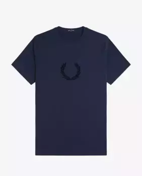Мужская футболка с короткими рукавами и круглым вырезом Fred Perry, синий