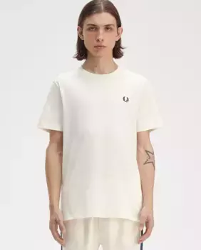 Мужская футболка с короткими рукавами и круглым вырезом Fred Perry, цвет Crudo