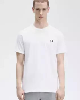 Мужская футболка с короткими рукавами и круглым вырезом Fred Perry, белый