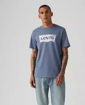 Мужская футболка с короткими рукавами и круглым вырезом Levi's, тёмно-синий