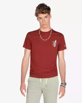 Мужская футболка с короткими рукавами и крупным принтом Harper & Neyer, цвет Burdeos