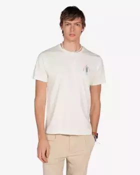 Мужская футболка с короткими рукавами и крупным принтом Harper & Neyer, белый