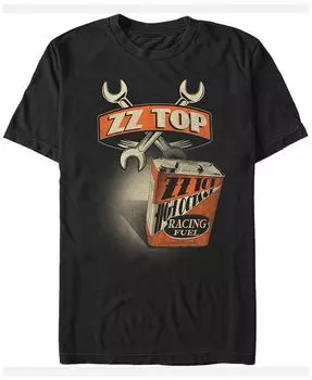 Мужская футболка с короткими рукавами и логотипом ZZ Top Racing Fuel Oil Can Fifth Sun, черный