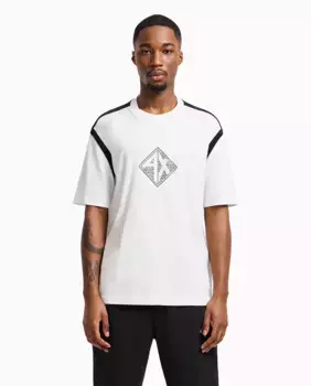 Мужская футболка с короткими рукавами и логотипом Armani Exchange, цвет Crudo