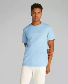 Мужская футболка с короткими рукавами и логотипом Calvin Klein Jeans, голубой