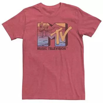 Мужская футболка с короткими рукавами и логотипом MTV Desert Gradient Licensed Character