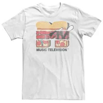 Мужская футболка с короткими рукавами и логотипом MTV Faded Multi Fill Food Licensed Character