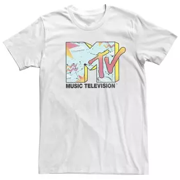 Мужская футболка с короткими рукавами и логотипом MTV Retro 80-х Licensed Character