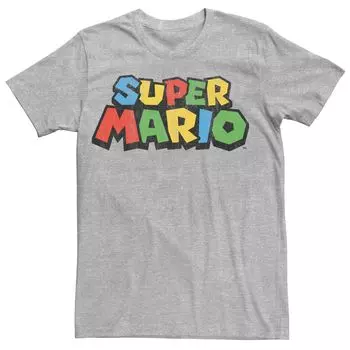 Мужская футболка с короткими рукавами и логотипом Nintendo Super Mario Licensed Character