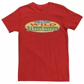 Мужская футболка с короткими рукавами и логотипом Wild Thornberry, Красная Licensed Character, красный