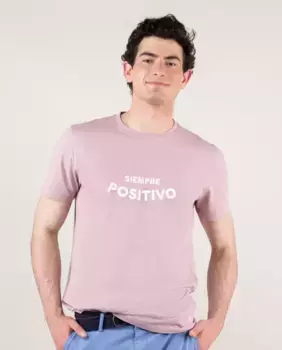 Мужская футболка с короткими рукавами и надписью спереди El Ganso, фиолетовый