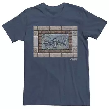 Мужская футболка с короткими рукавами и надписью «Whale Hieroglyph» Nintendo Link's Awakening Licensed Character