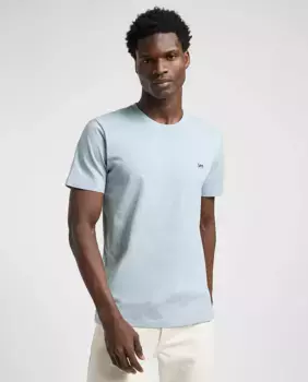 Мужская футболка с короткими рукавами и обычным кроем Lee, голубой