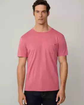 Мужская футболка с короткими рукавами и передним карманом Hackett, цвет Rosa