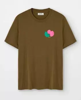 Мужская футболка с короткими рукавами и принтом на спине Loreak Mendian, коричневый