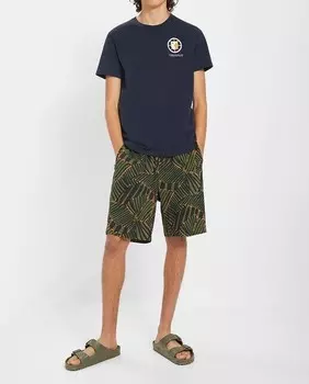 Мужская футболка с короткими рукавами и принтом на спине Loreak Mendian, темно-синий