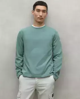 Мужская футболка с короткими рукавами и принтом на спине Ecoalf, зеленый