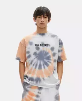 Мужская футболка с короткими рукавами и принтом тай-дай The Kooples, синий