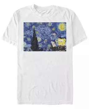 Мужская футболка с короткими рукавами и принтом губки Fifth Sun, белый