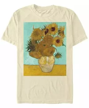 Мужская футболка с короткими рукавами и принтом «Цветы Ван Гога» Fifth Sun, коричневый/бежевый