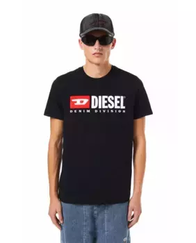 Мужская футболка с короткими рукавами и рисунком спереди Diesel, черный