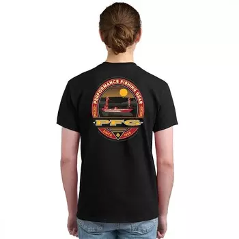 Мужская футболка с короткими рукавами и рисунком Columbia PFG, цвет Black Boat