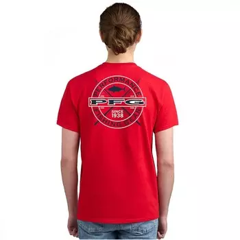 Мужская футболка с короткими рукавами и рисунком Columbia PFG, цвет Bright Red Poles