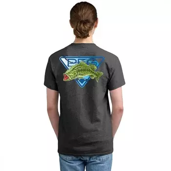 Мужская футболка с короткими рукавами и рисунком Columbia PFG, цвет Gray Fish