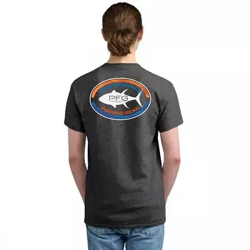 Мужская футболка с короткими рукавами и рисунком Columbia PFG, цвет Gray Logo