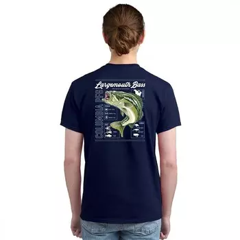 Мужская футболка с короткими рукавами и рисунком Columbia PFG, цвет Navy Bass