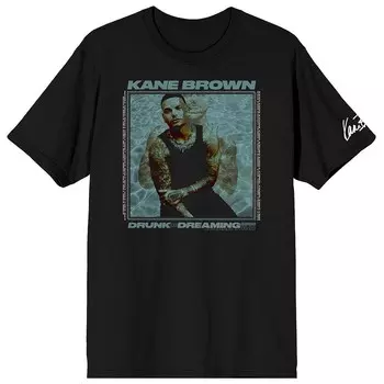 Мужская футболка с короткими рукавами и рисунком Kane Brown Drunk Or Dreaming Licensed Character, черный