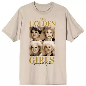 Мужская футболка с короткими рукавами и рисунком The Golden Girls You Got Style Licensed Character, кремовый