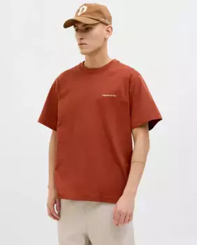 Мужская футболка с короткими рукавами и рисунком на спине Jack & Jones, оранжевый