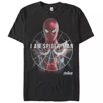 Мужская футболка с короткими рукавами и рисунком «Человек-паук» Marvel Avengers Infinity War Licensed Character