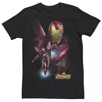 Мужская футболка с короткими рукавами и рисунком Marvel Avengers Infinity War Iron Man Licensed Character