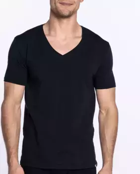 Мужская футболка с короткими рукавами и V-образным вырезом Punto Blanco, черный