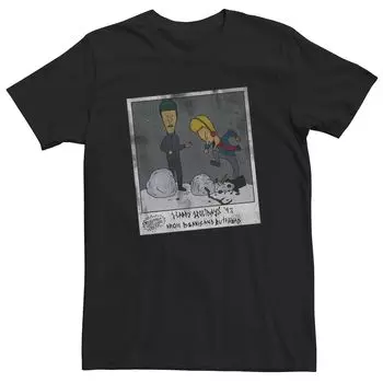 Мужская футболка с короткими рукавами и винтажным изображением снеговика Beavis And Butthead Licensed Character
