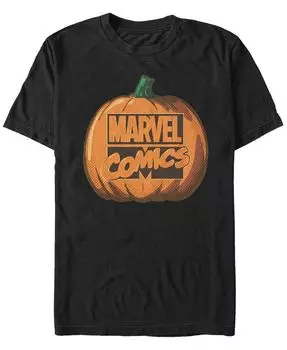 Мужская футболка с короткими рукавами и вырезанным тыквенным логотипом Marvel Comics Fifth Sun, черный