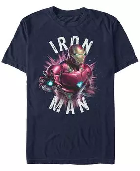 Мужская футболка с короткими рукавами Marvel Avengers Iron-Man Star Burst Fifth Sun, синий