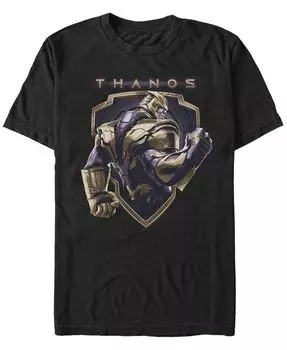 Мужская футболка с короткими рукавами Marvel Avengers Endgame Thanos Strong Shield Fifth Sun, черный