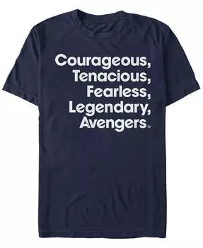 Мужская футболка с короткими рукавами Marvel Avengers We Are Courageous and Tenacious Fifth Sun, синий
