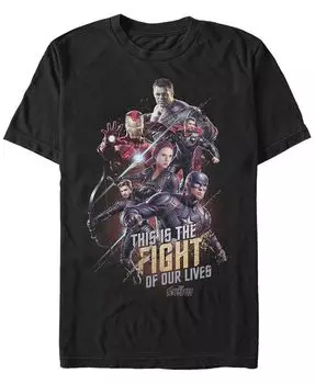 Мужская футболка с короткими рукавами Marvel Avengers Endgame Fight Of Our Lives Fifth Sun, черный