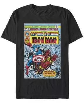 Мужская футболка с короткими рукавами Marvel Captain Iron Man Fifth Sun, черный