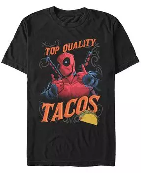 Мужская футболка с короткими рукавами Marvel Deadpool Tacos лучшего качества Fifth Sun, черный