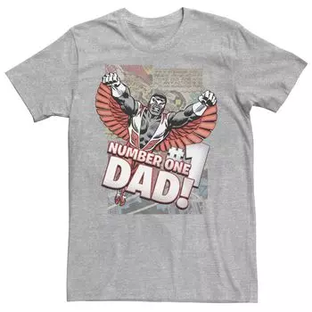Мужская футболка с короткими рукавами Marvel Falcon Retro #1 Dad Licensed Character